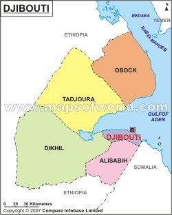 djibouti villes carte